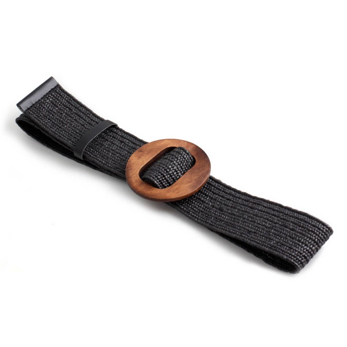 Round Buckle Stretch Belt