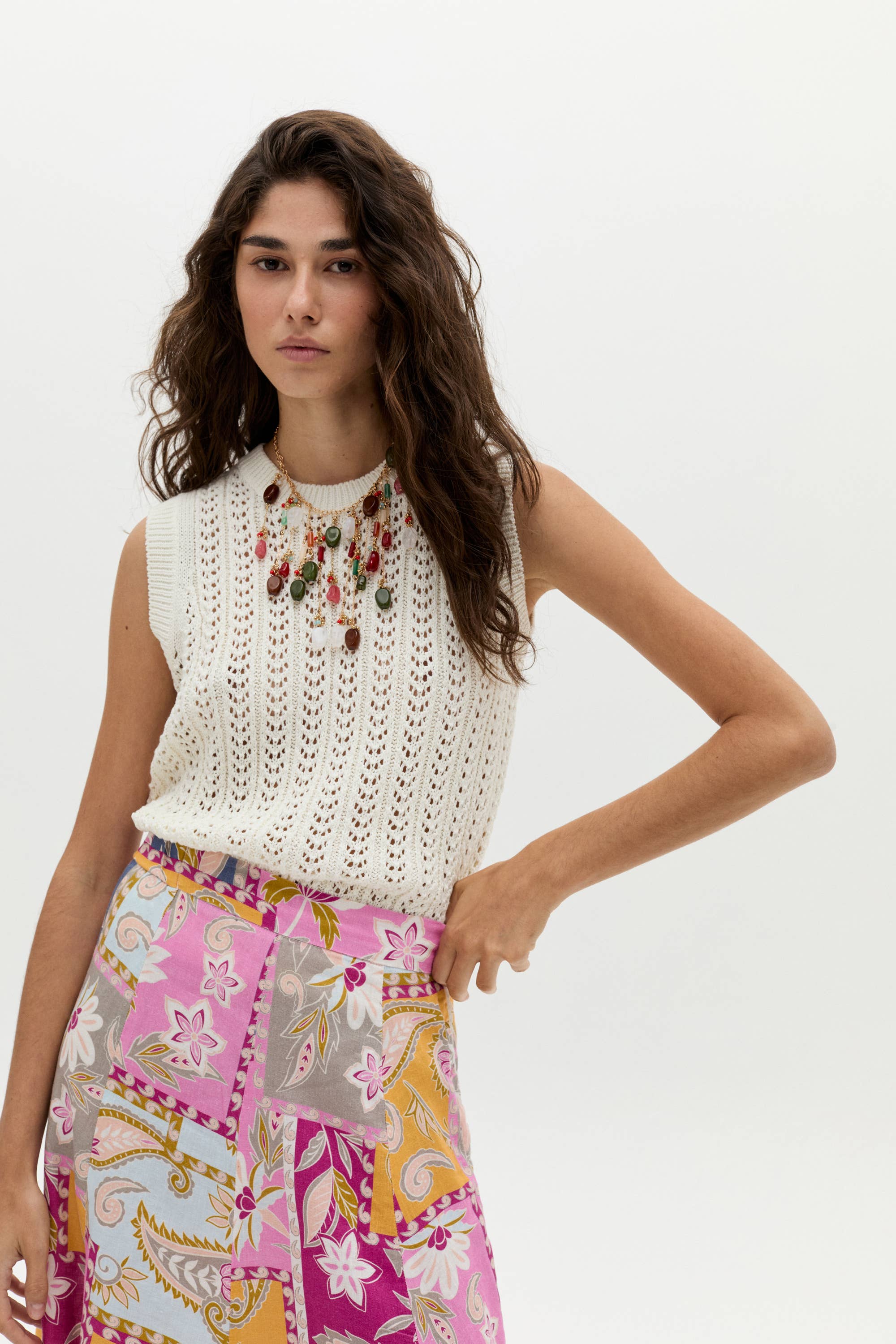 Kaia Knitted Top - Off White