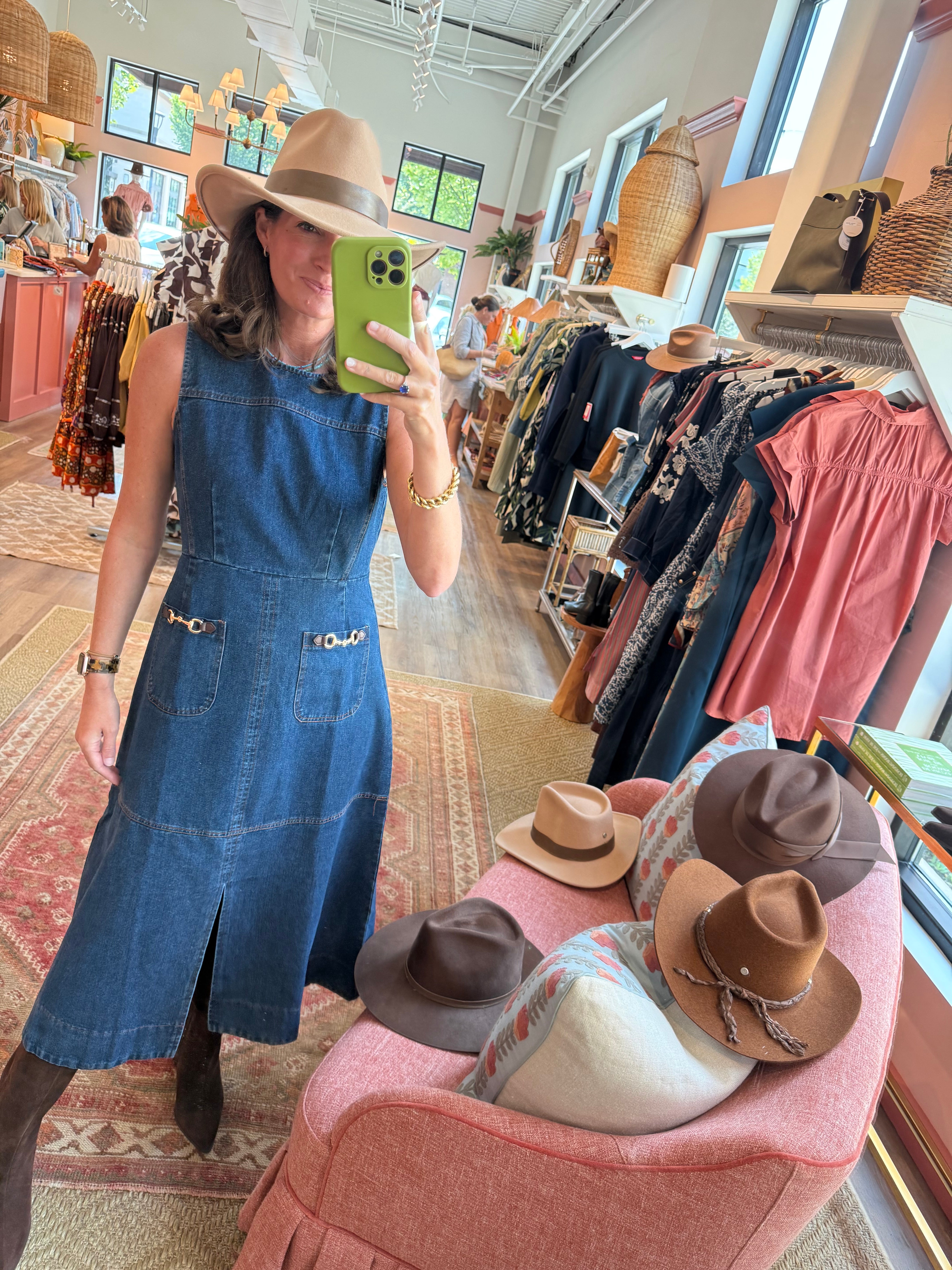 Dark Denim Midi Dress
