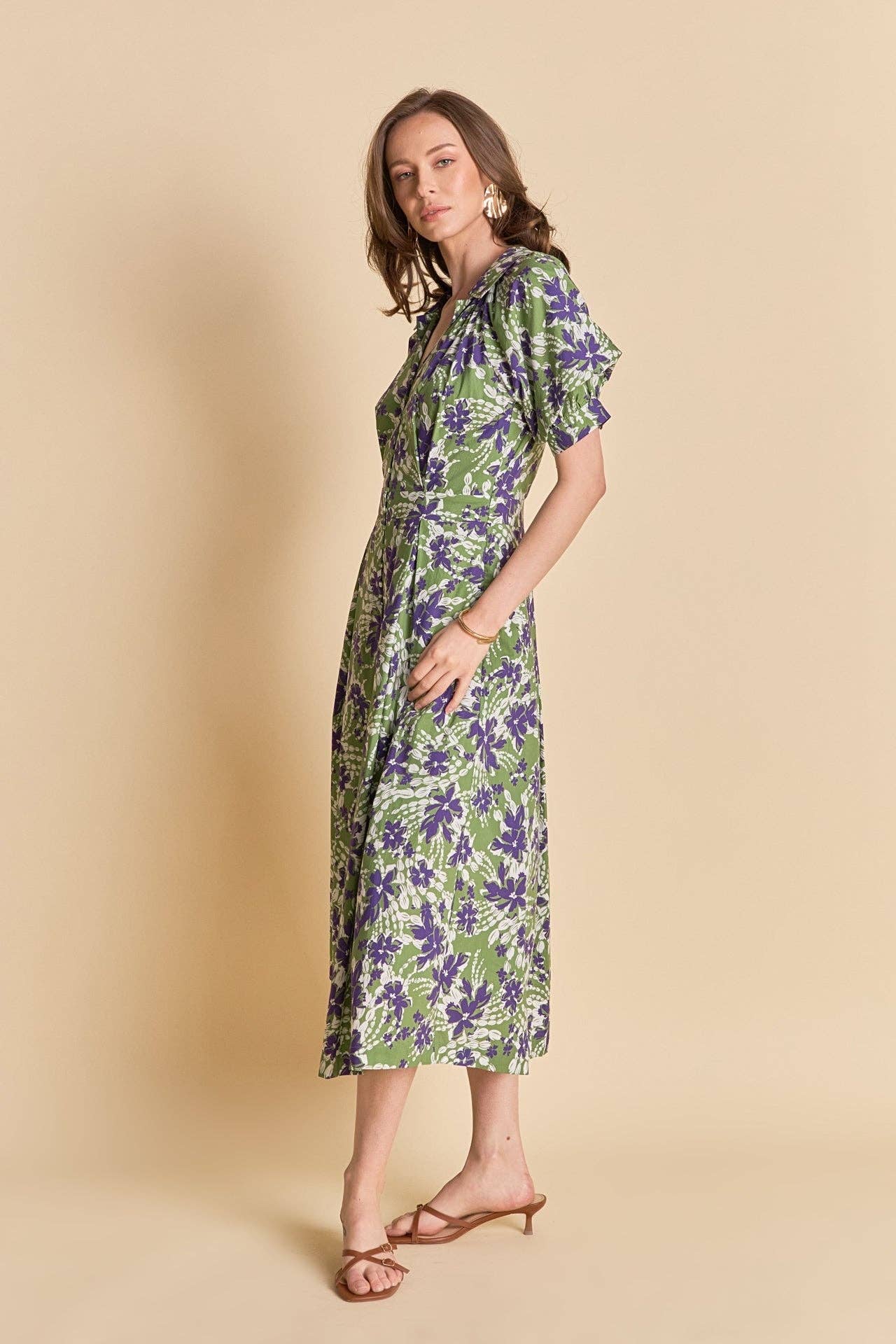 Floral Printed Midi Dress