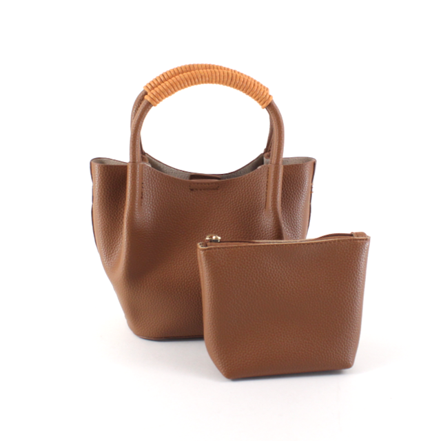 Small Tote Crossbody Bag w/Cosmetic Pouch