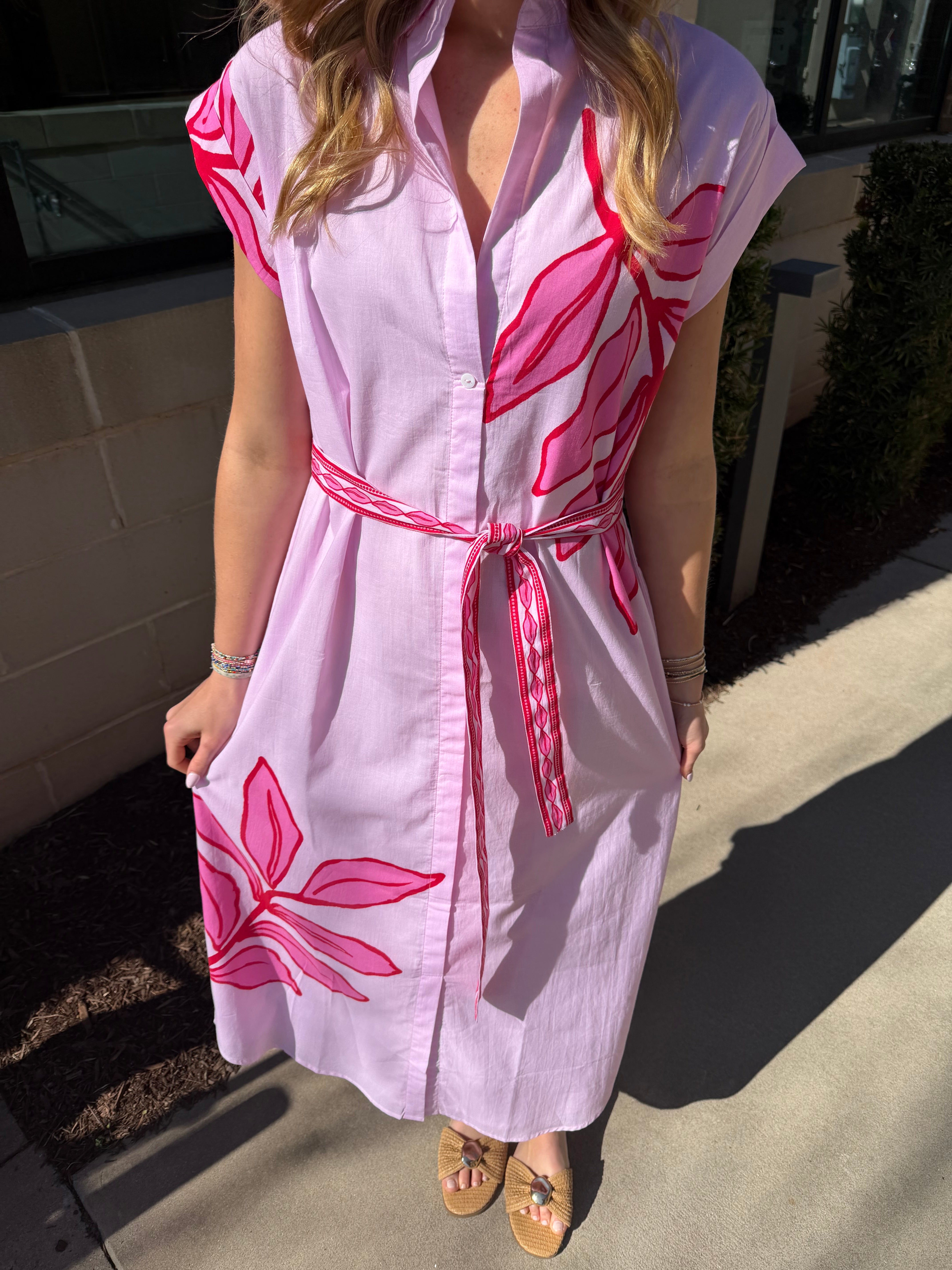 Paige Dress - Pink Elephant