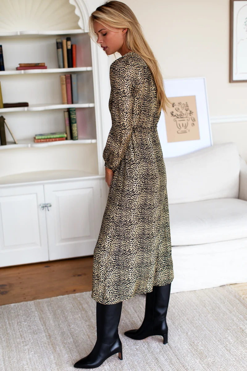 May Dress- Little Cheetah Silk
