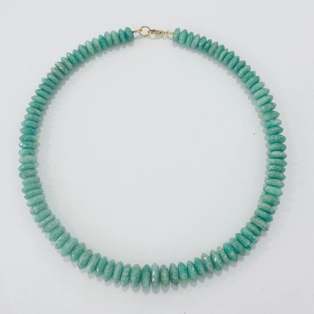 German Cut Amazonite Candy Necklace