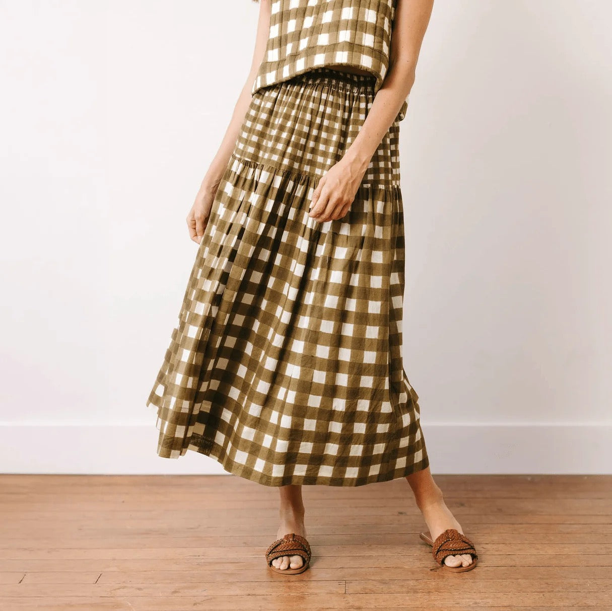Painted Gingham Colette Skirt