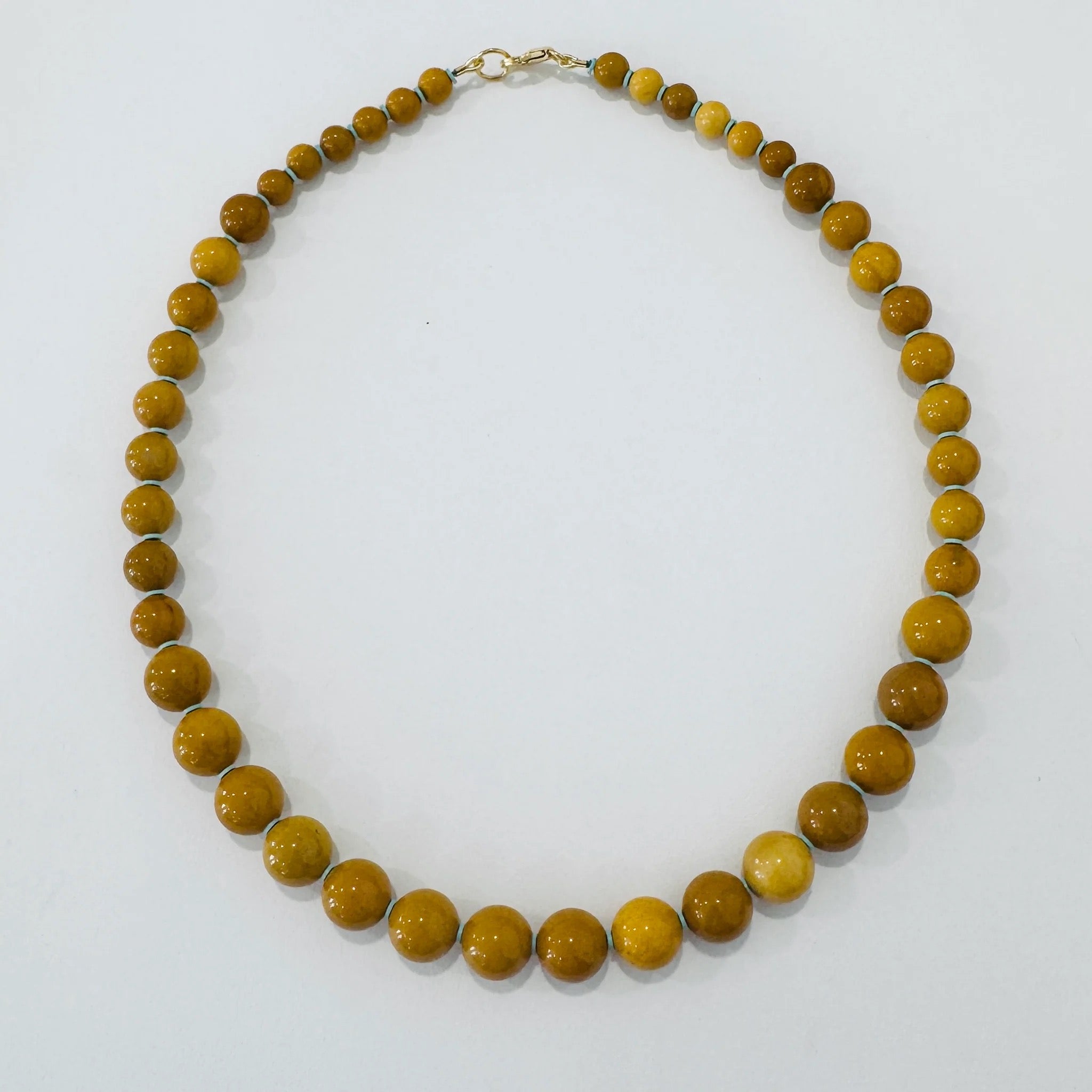 Yellow Mookaite Gumball Necklace