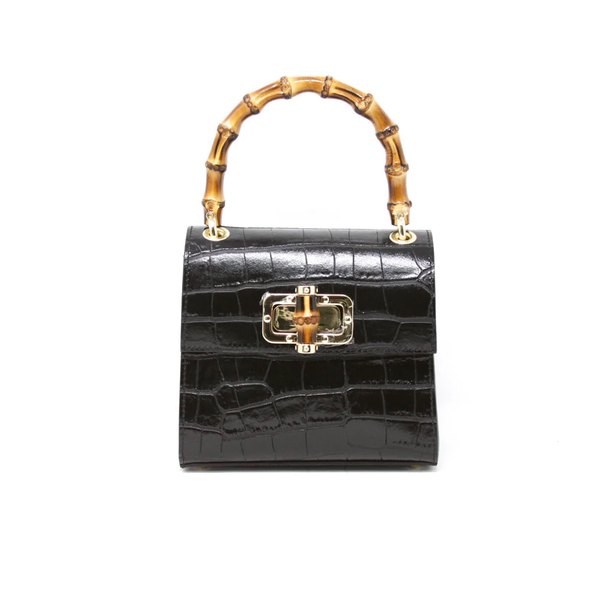 Leather Bamboo Handle - Black