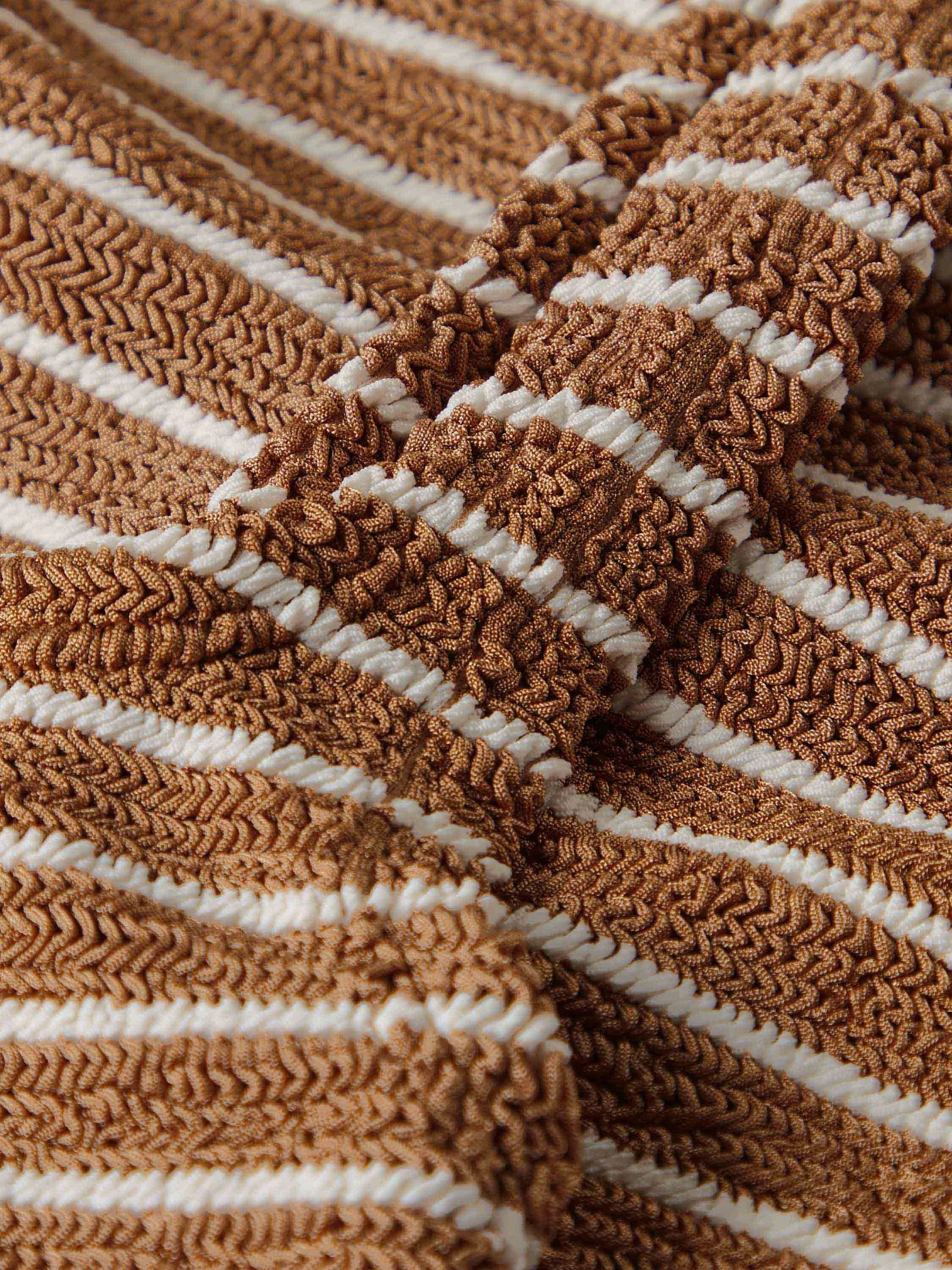 Patricia Bikini Metallic Cocoa/White Stripe