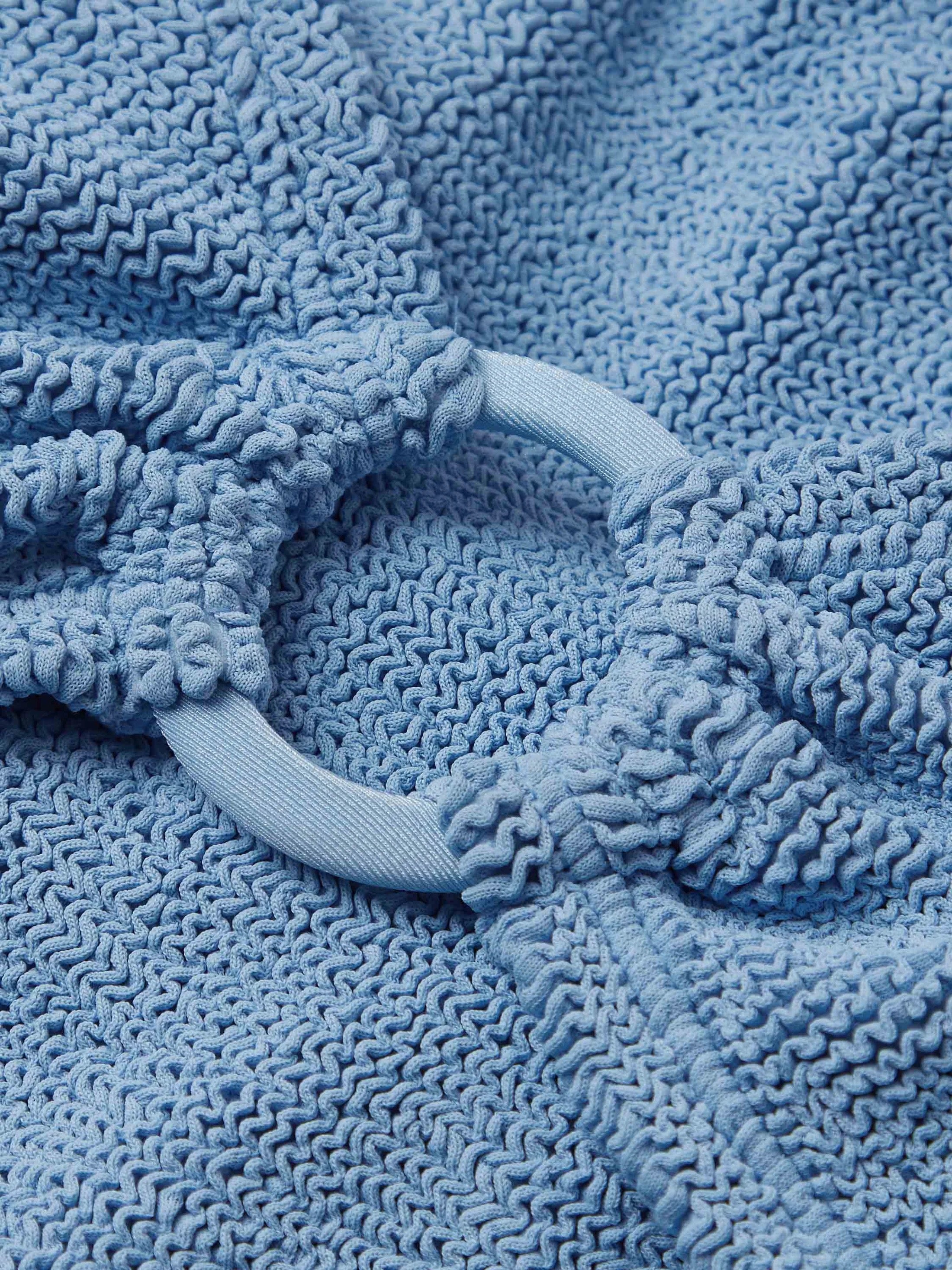 Nadine Bikini With Tonal Hoops Cornflower