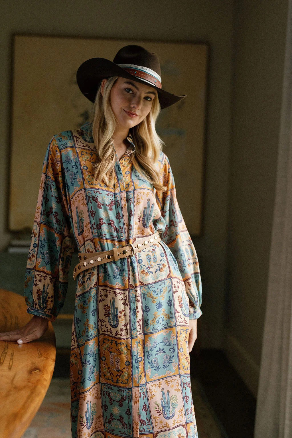 Sienna Western Shirt Dress | Women's Viscose Maxi Dress