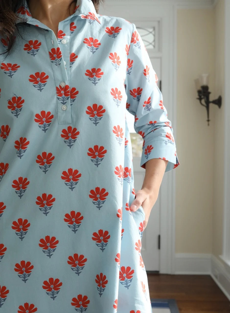 Sara Dress- Poppy Block
