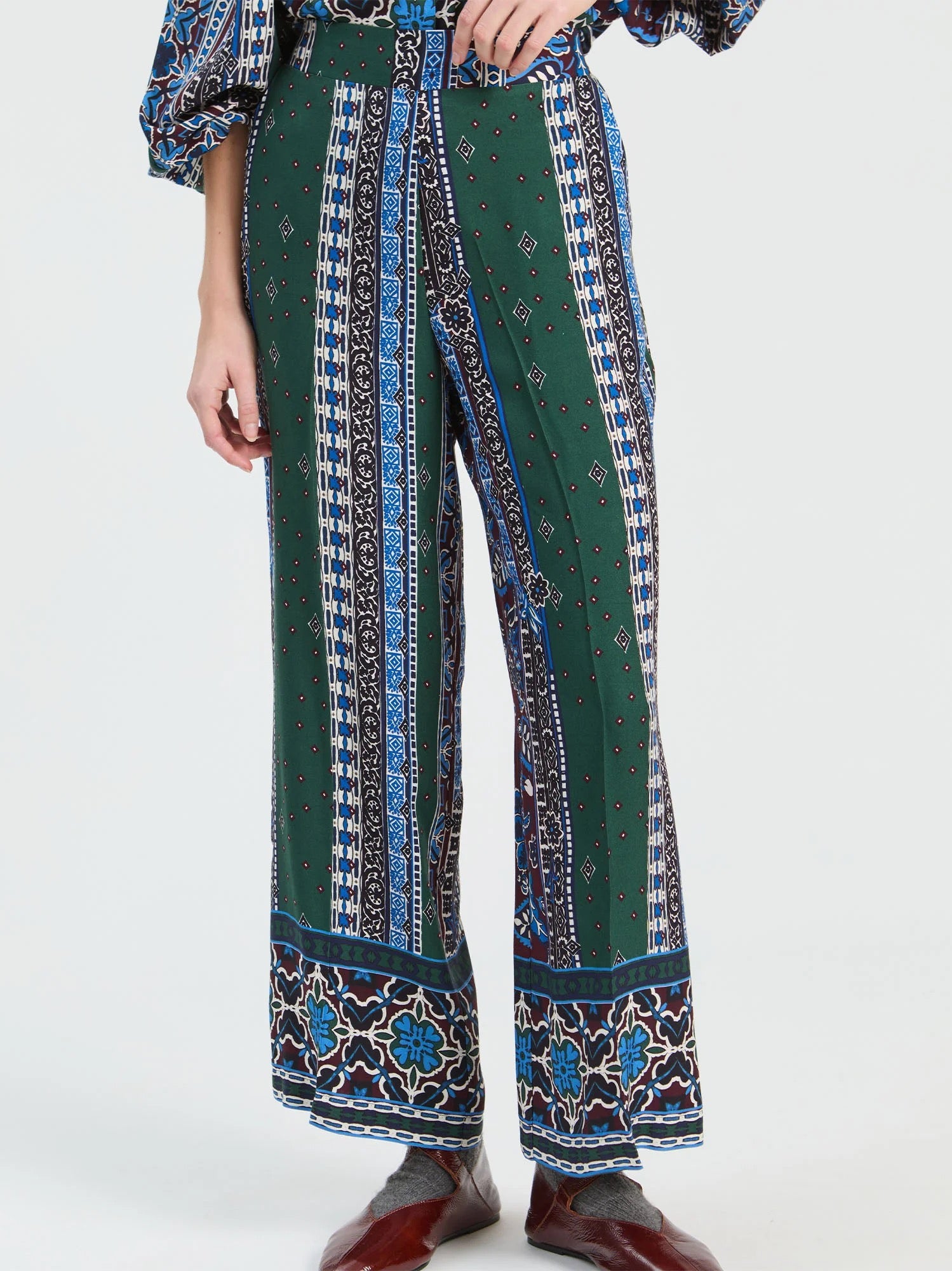 Lucia Pants- Floral Boarders