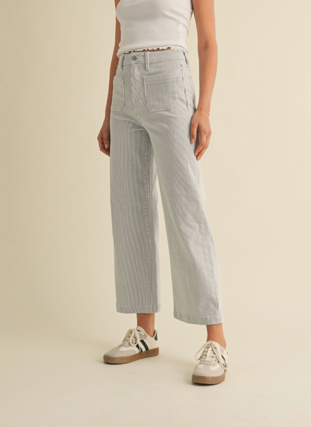 The Sailor Pocket Wide Leg- Stripe