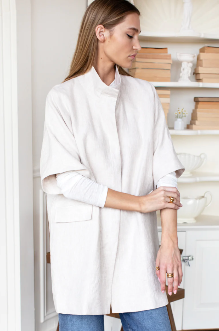 LAYERING JACKET - BEACH LINEN
