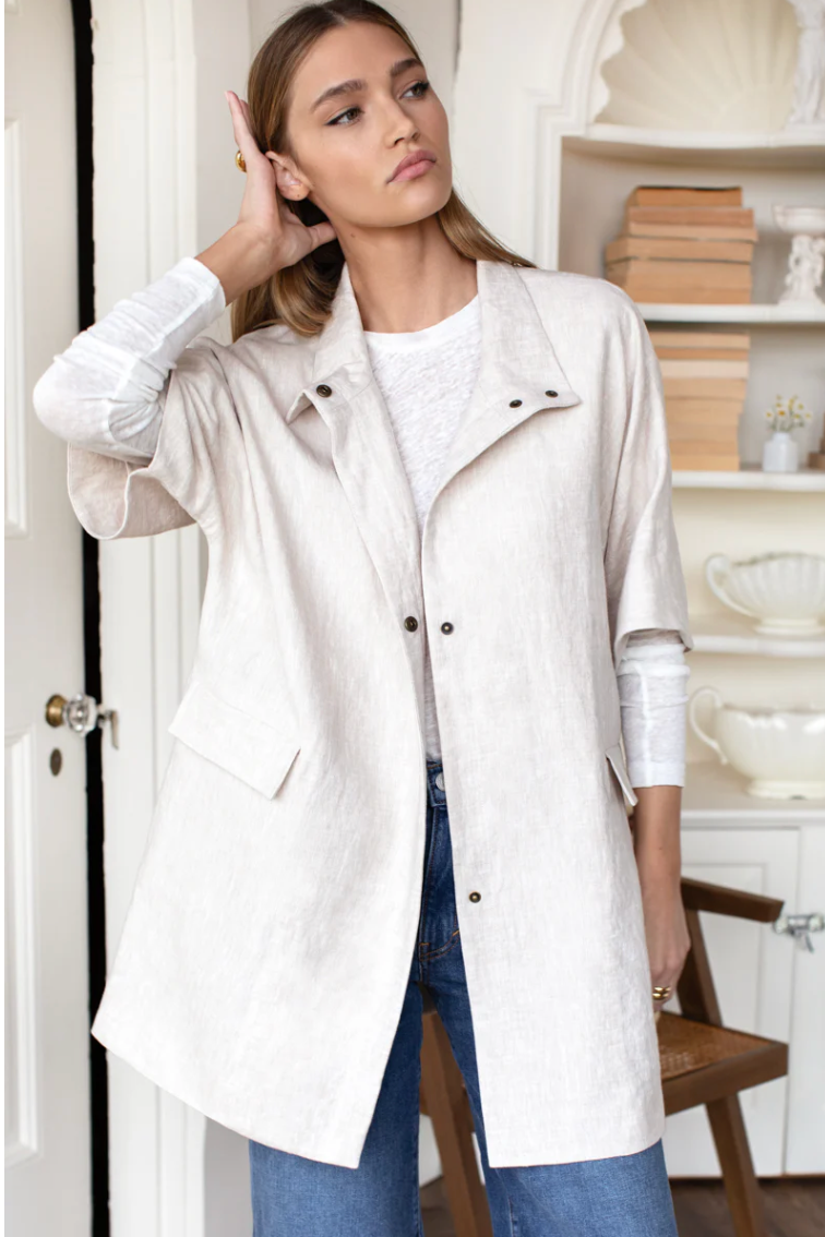 LAYERING JACKET - BEACH LINEN