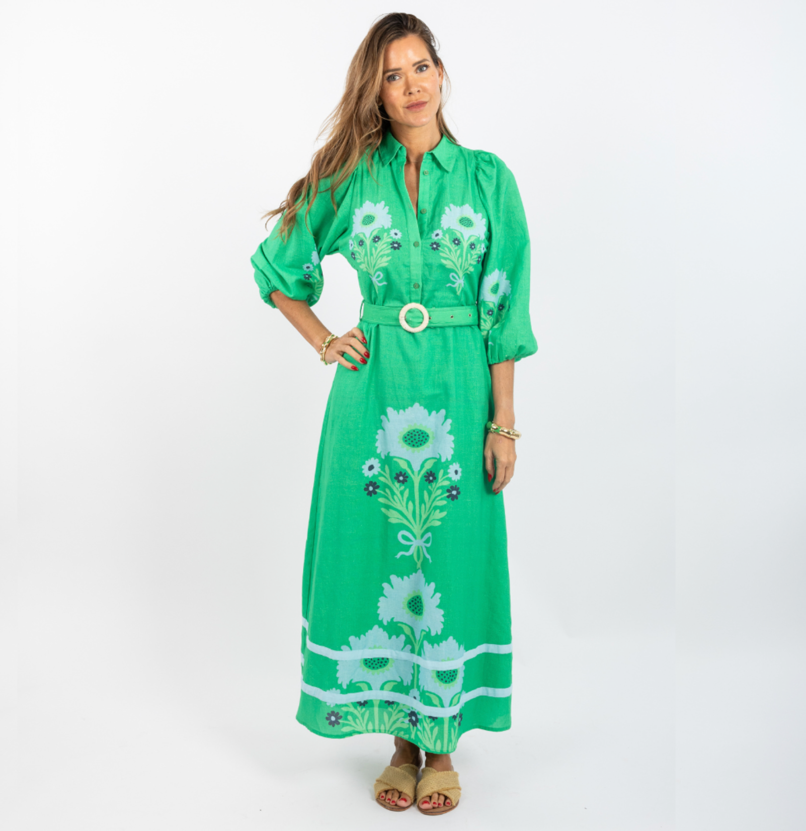 Lyla Dress - Blue Henrietta
