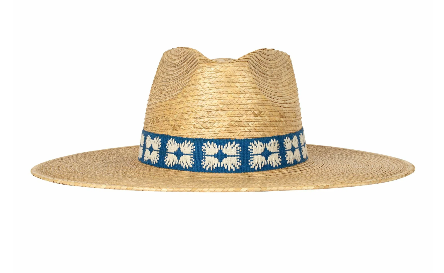 NAVY FLORA TILE PALM HAT