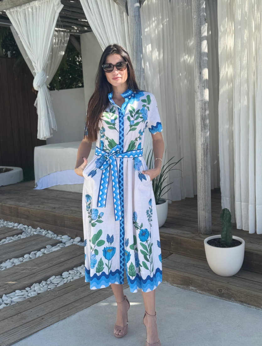 SYDNEY SHIRTDRESS | WILDFLOWER BLUE