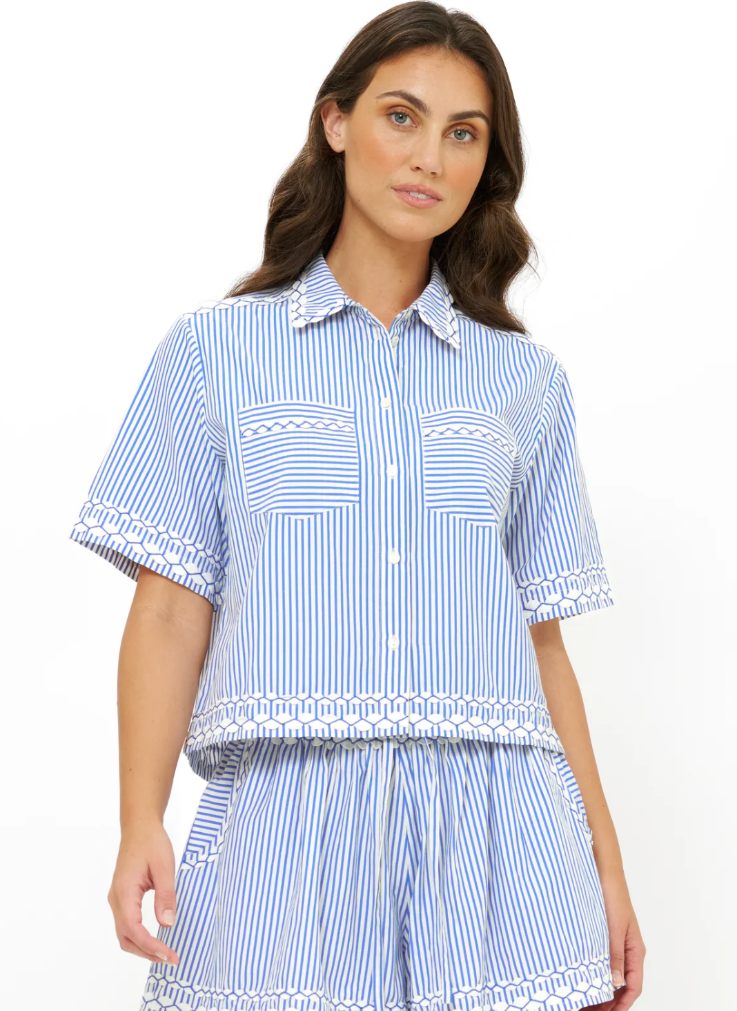 PARKER TOP- SCONSET BLUE