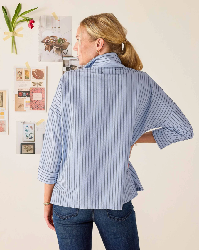 Mersea Emerson Top - Blue Double Stripe