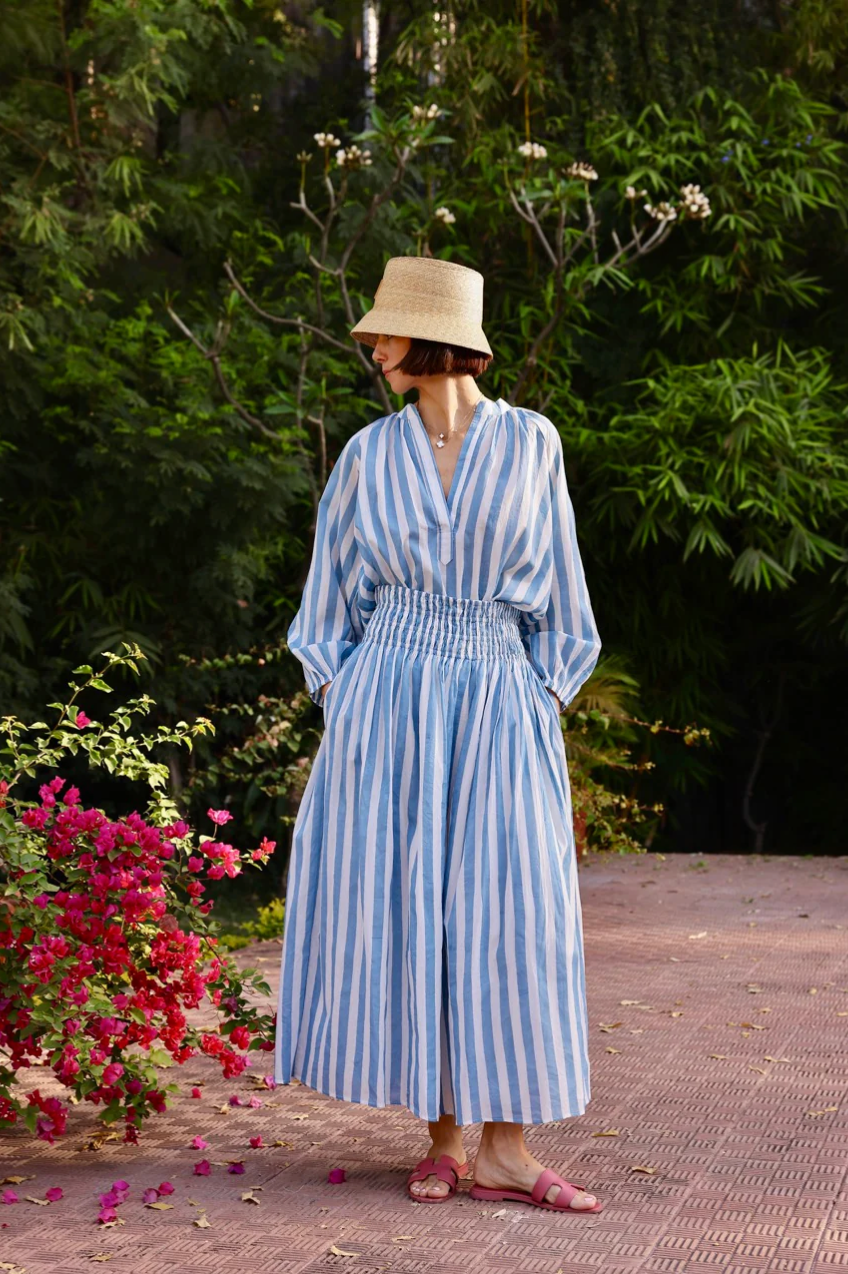 Porto Blue Stripe Skirt