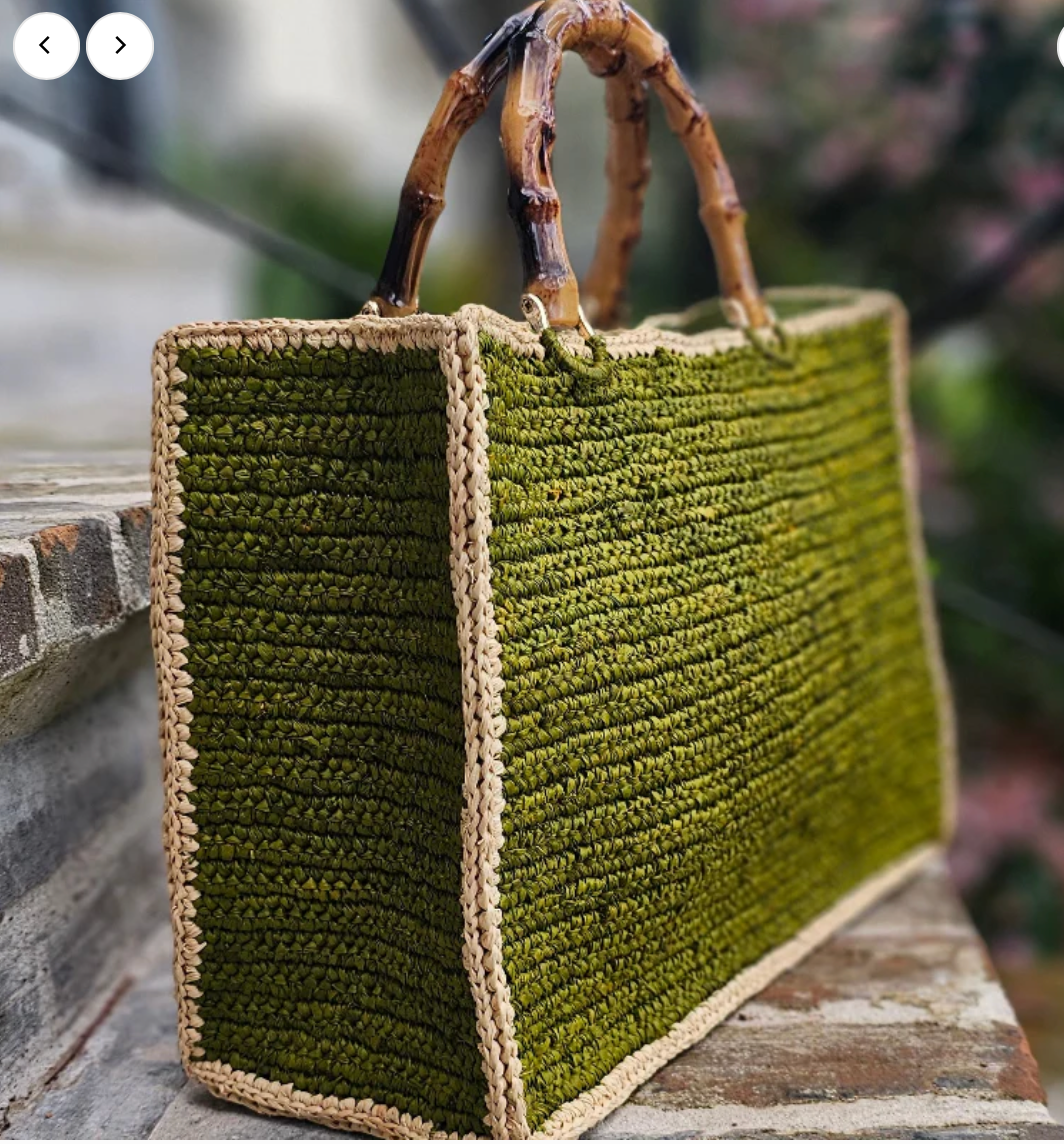Bamboo Rafia Bag