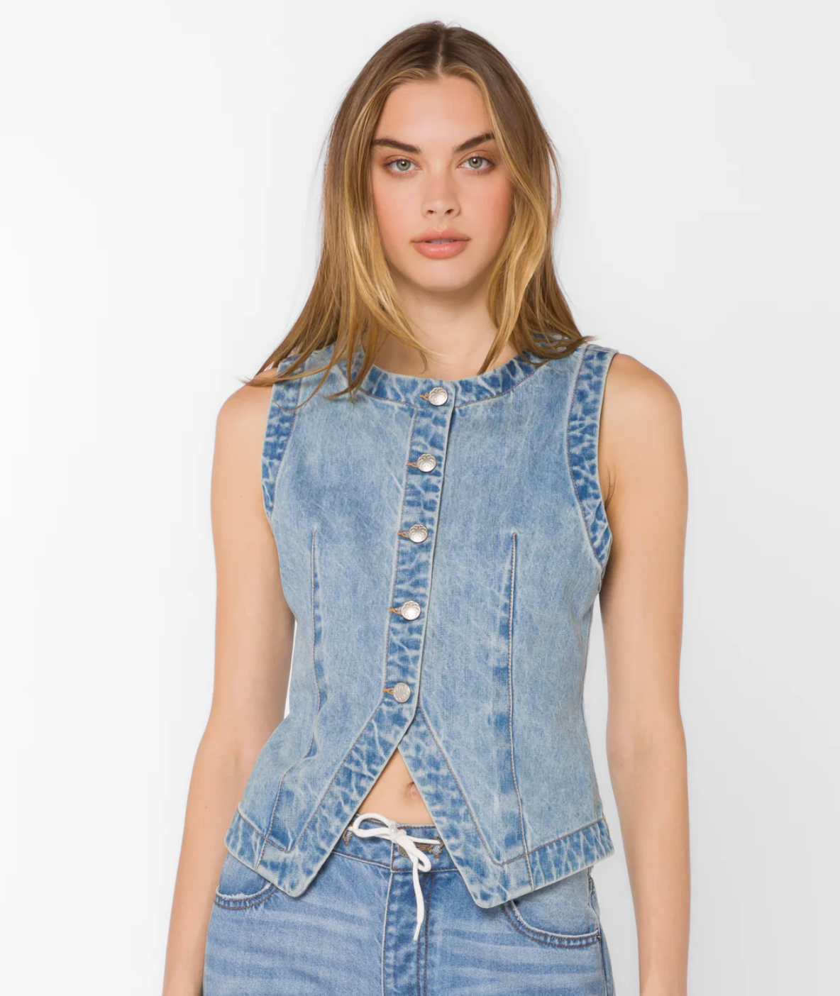 Lestat Blue Denim Top
