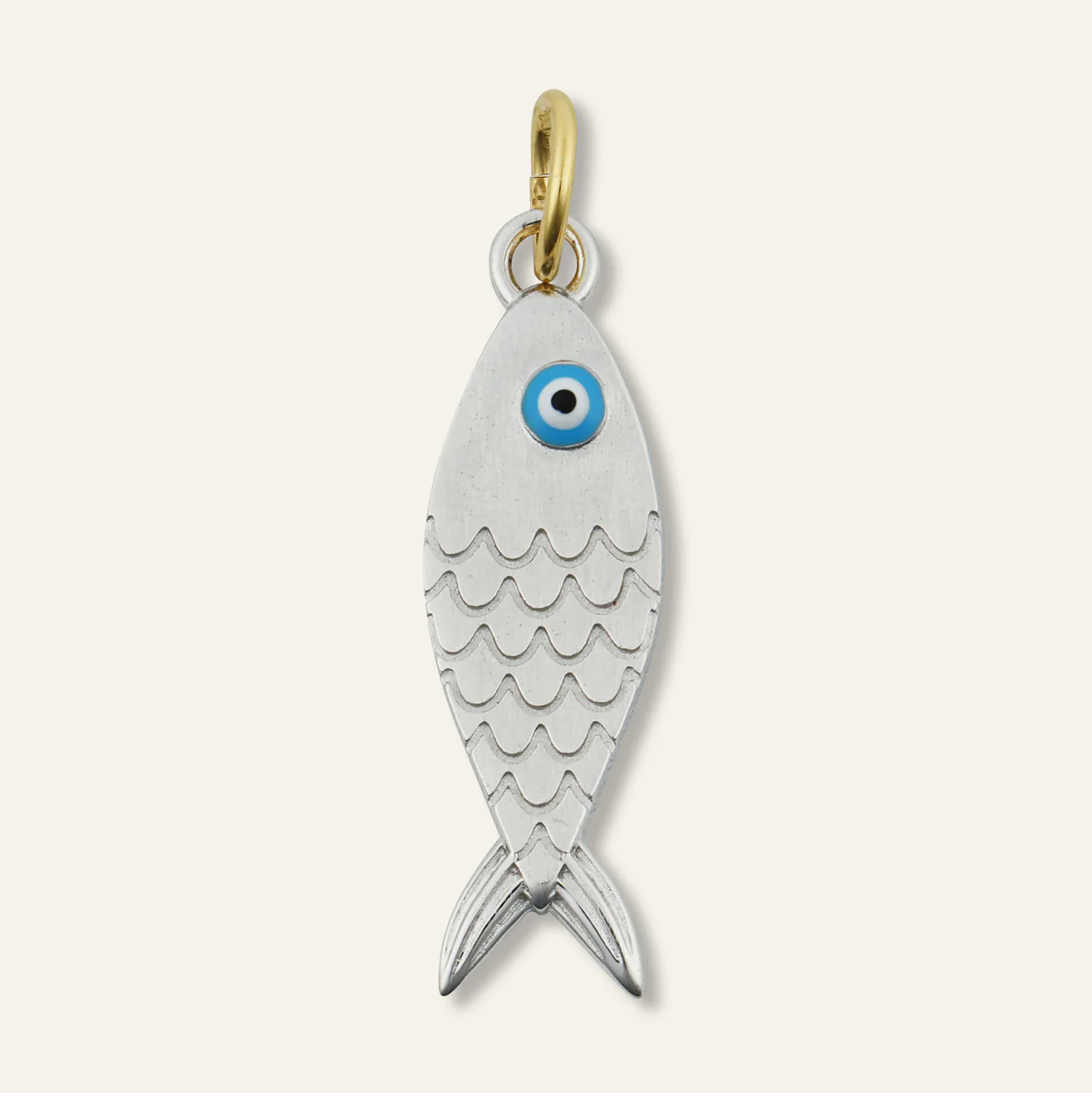 HART green cord Silver Fish Charm