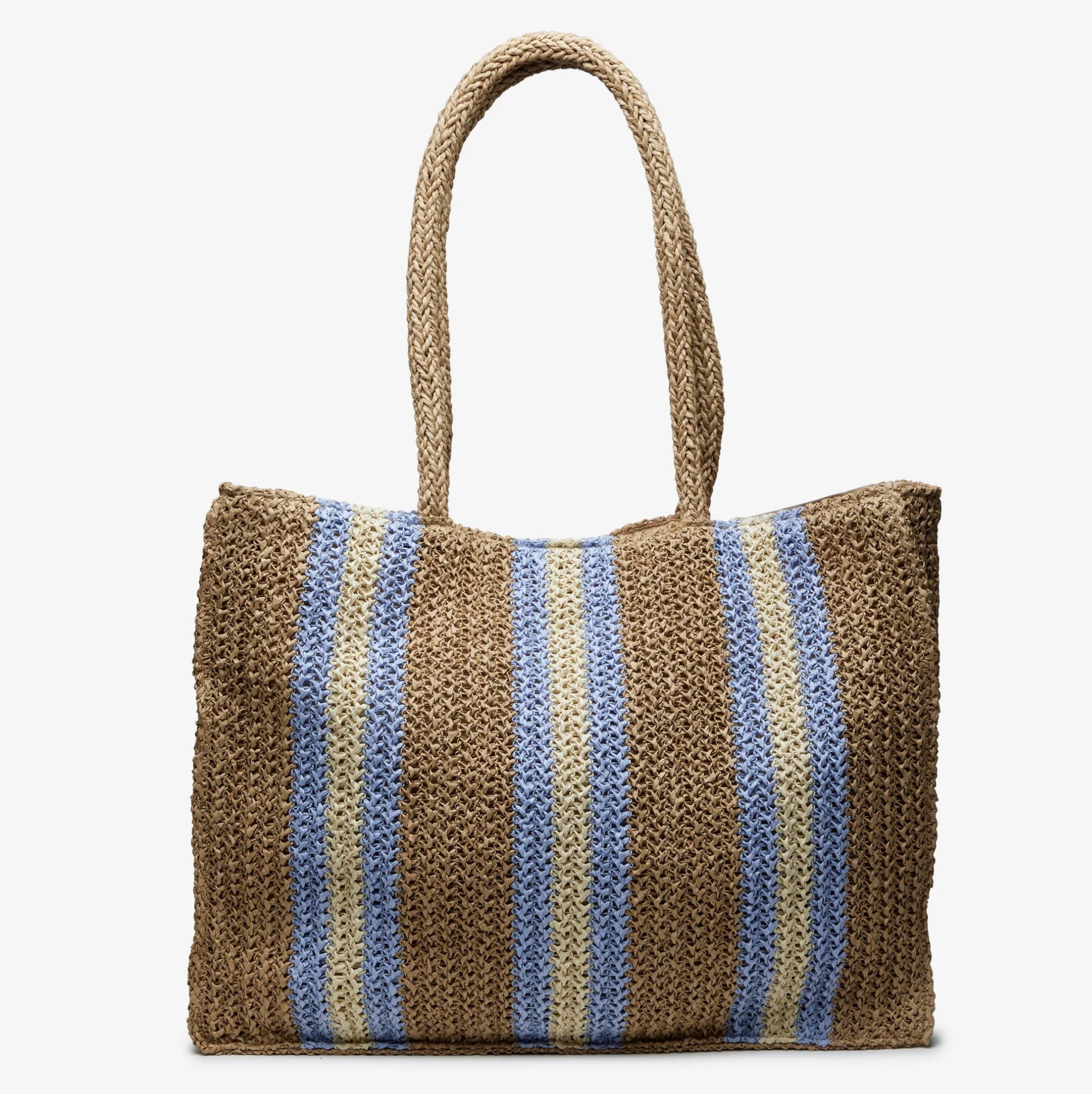 Blue Paper Straw Tote