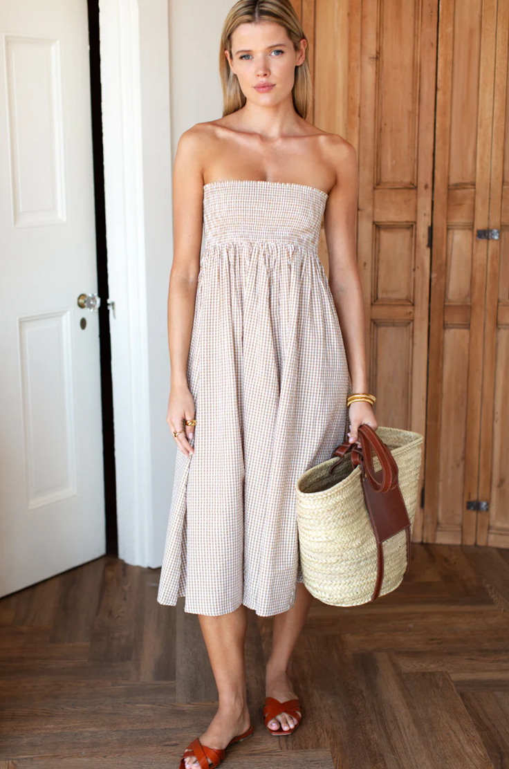 Smocked Maxi Skirt