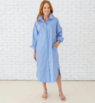 Phoebe Dress- Blue and Navy