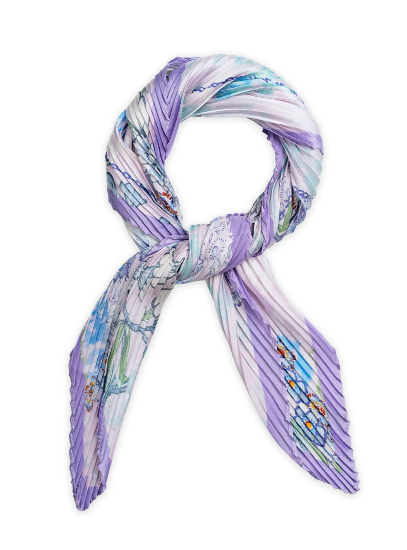 Petit Plisse Scarf - Lilac Mix