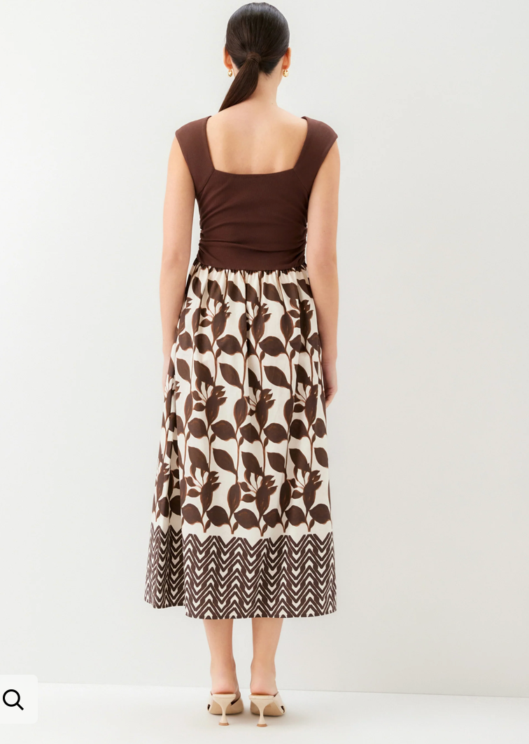 CARINA LONG CONTRAST DRESS