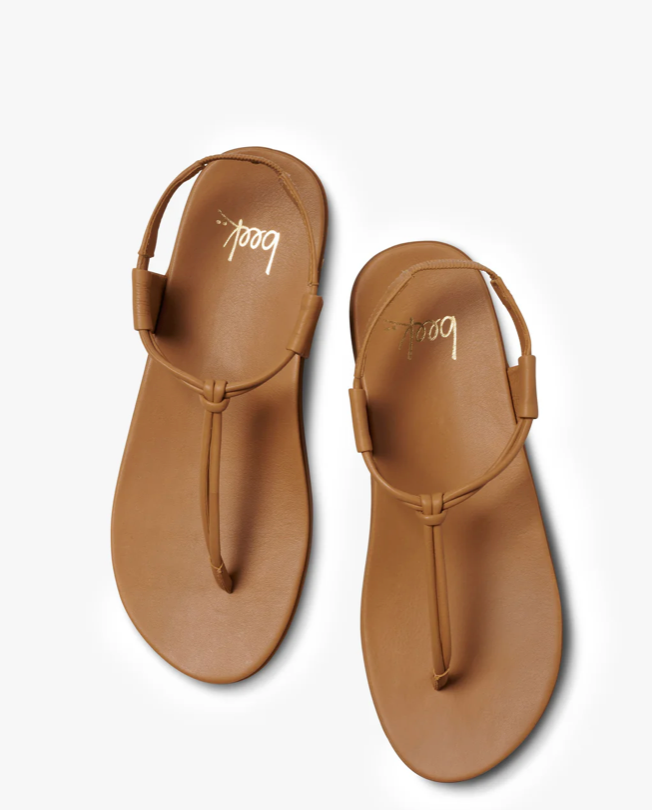 Mango Leather T-Strap Sandal