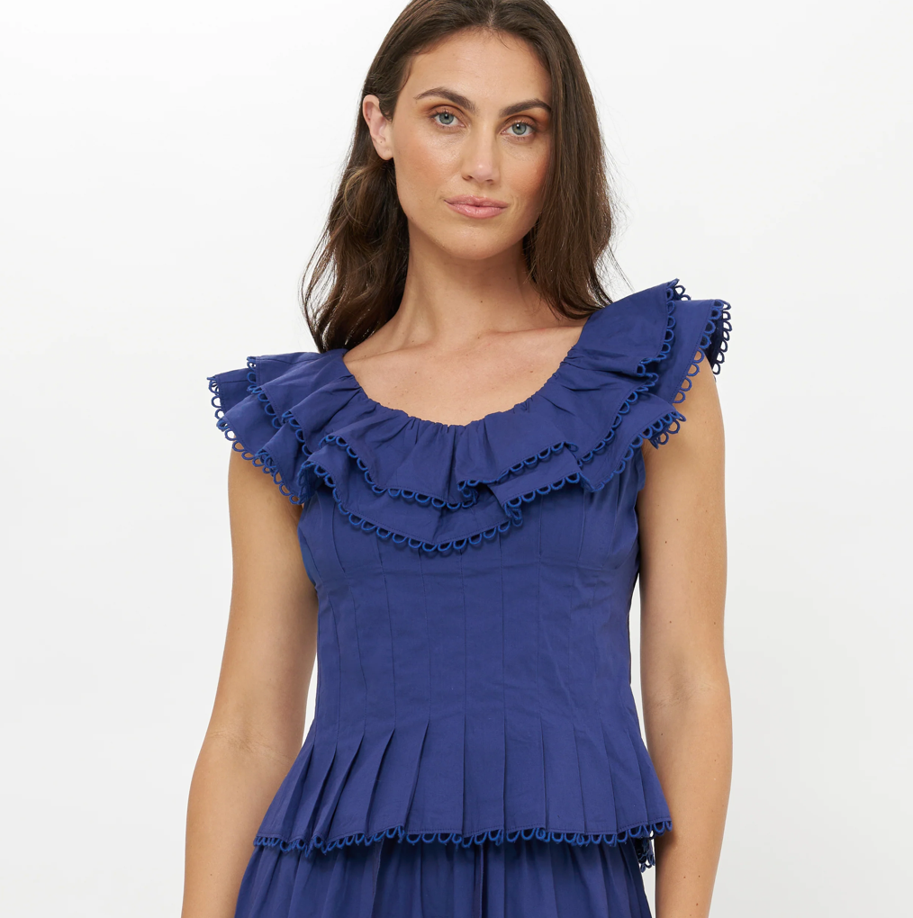Athena Top- Tisbury Navy