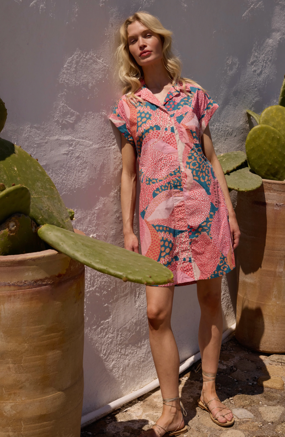 Shirt Dress Mini- Nautilus Navy