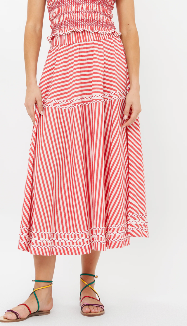 Olivia Skirt- Sconset Red
