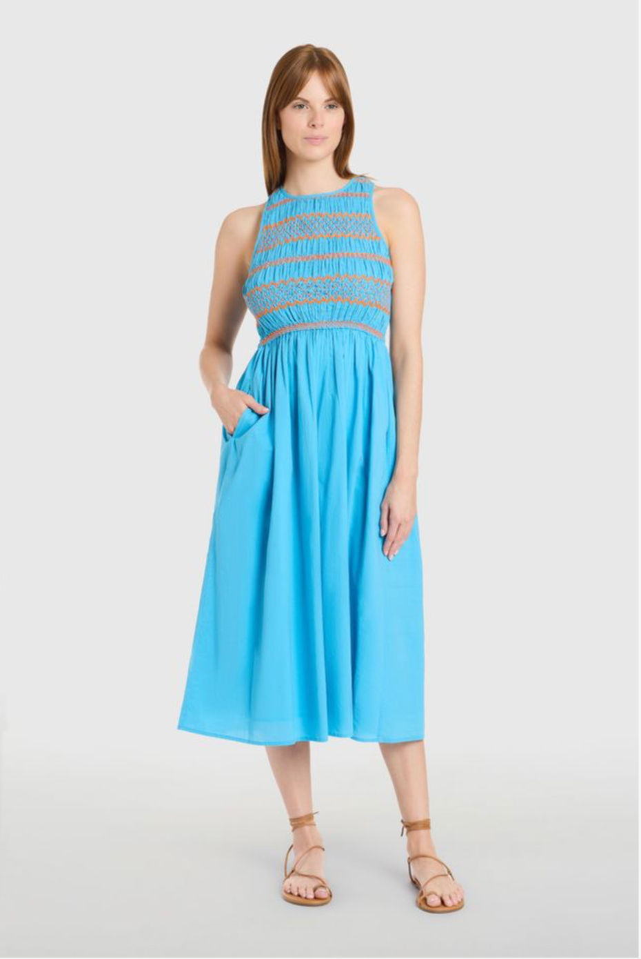 Stroll Dress- Pool Blue