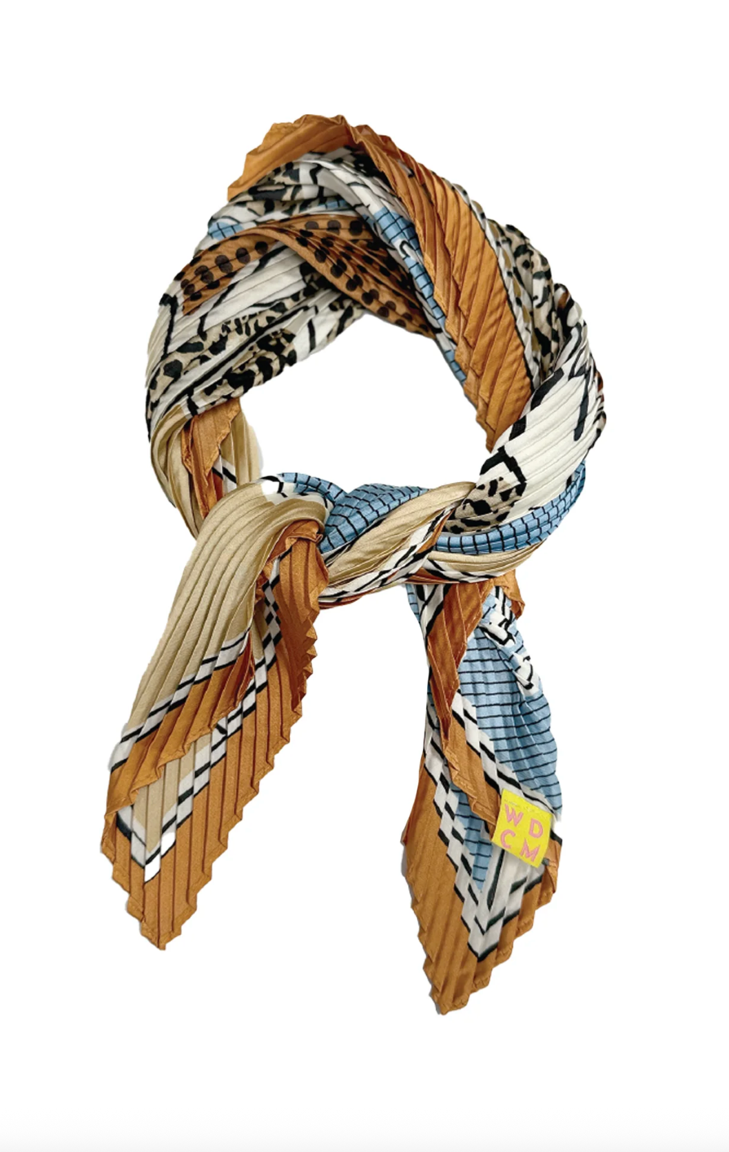 Petit Plisse Scarf - Camel Mix