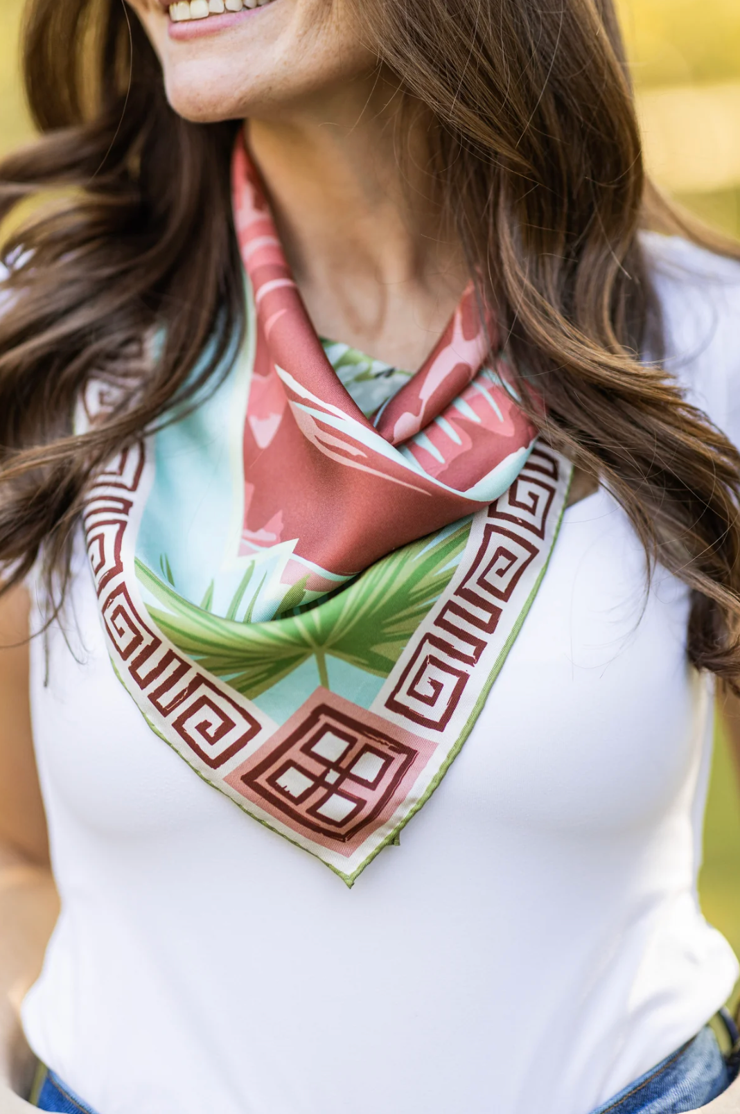 Pink Ocmulgee Alligator - Double-Sided Silk Scarf