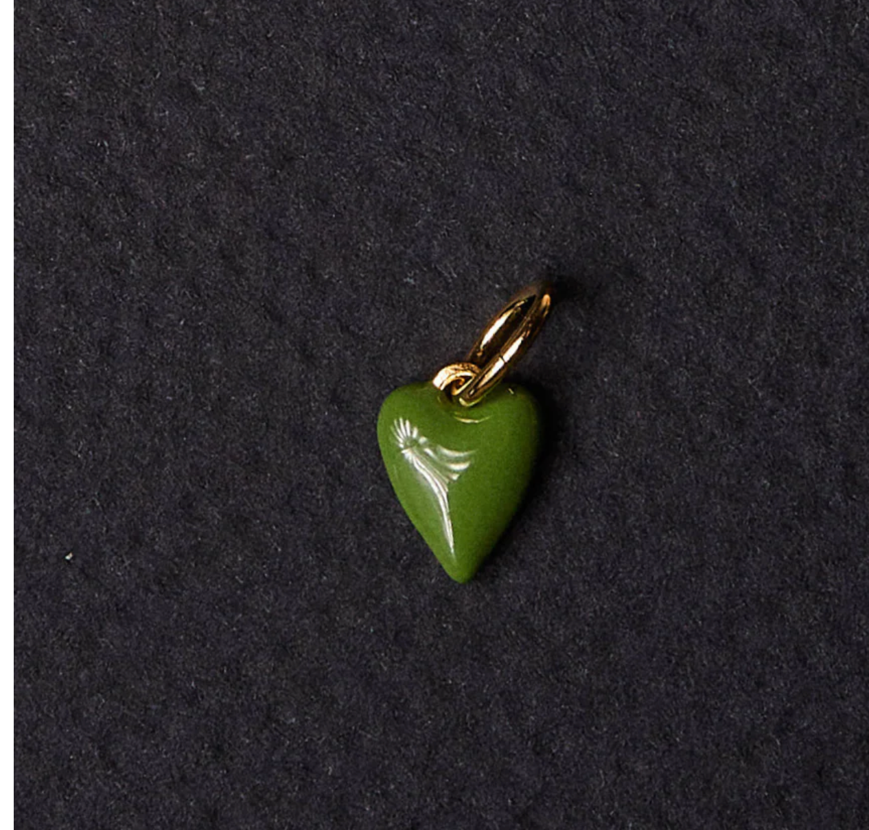 Mini Green Enamel Charm Gold Cord Bracelet