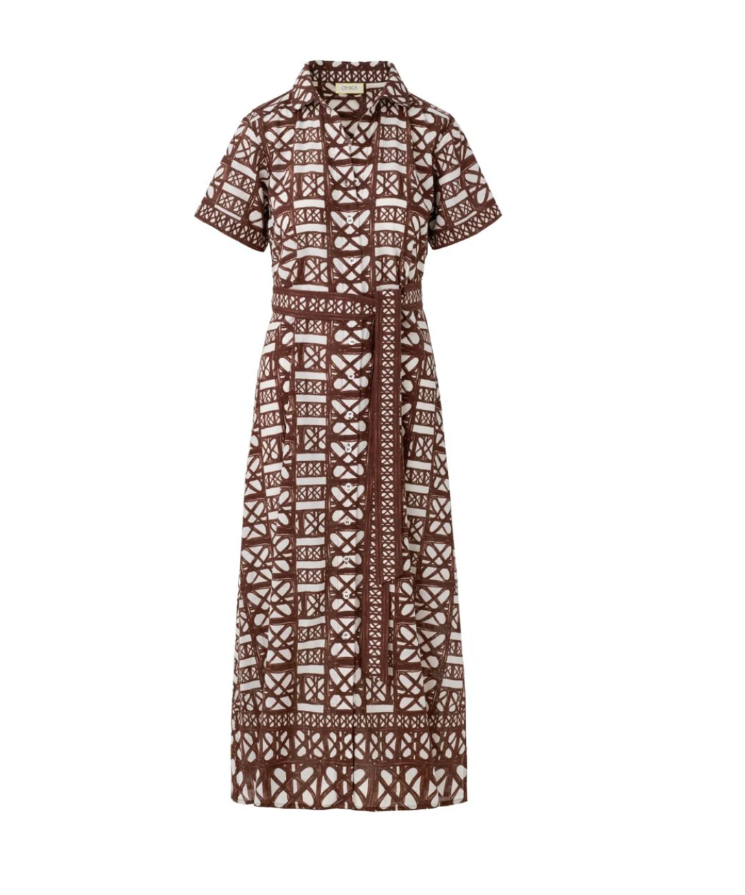 Amira Brown Shirtdress