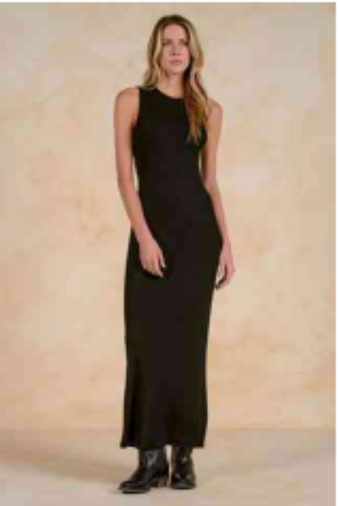 Knit Black Maxi Dress