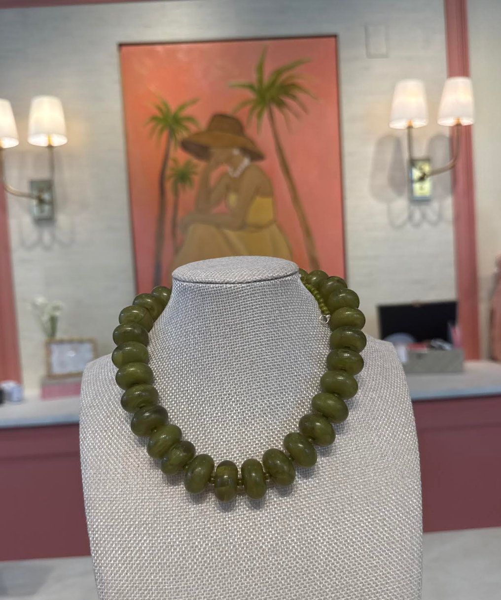 Larger Rondelle Beaded Necklace
