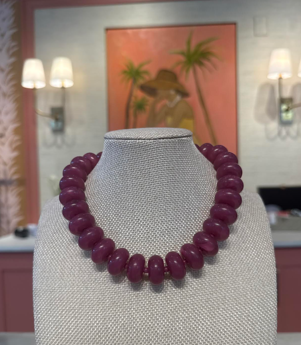 Larger Rondelle Beaded Necklace