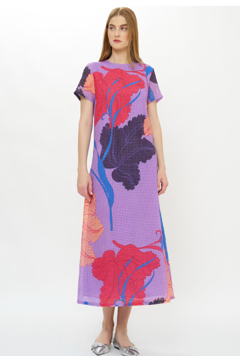 Short Sleeve Shift Maxi- Hague