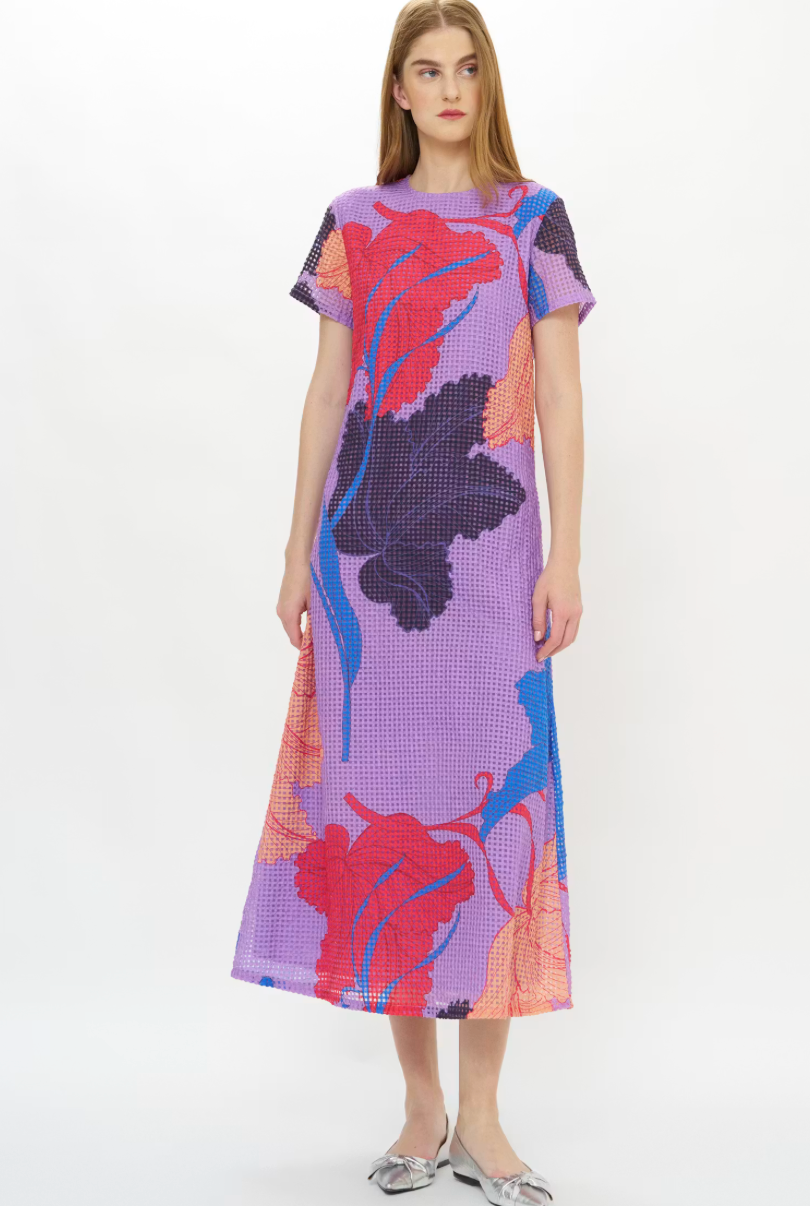Short Sleeve Shift Maxi- Hague
