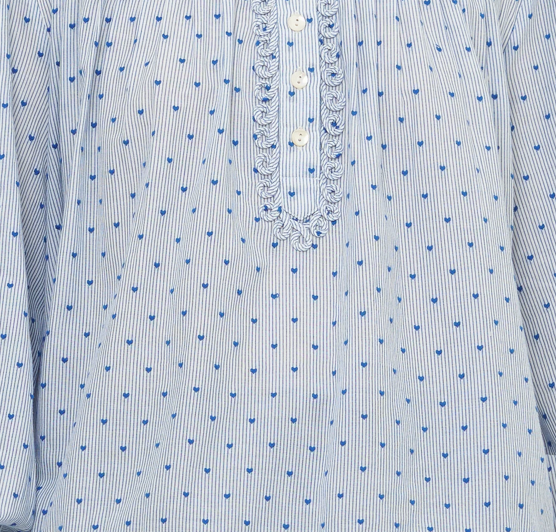 Cordelia Top- Lyon Blue