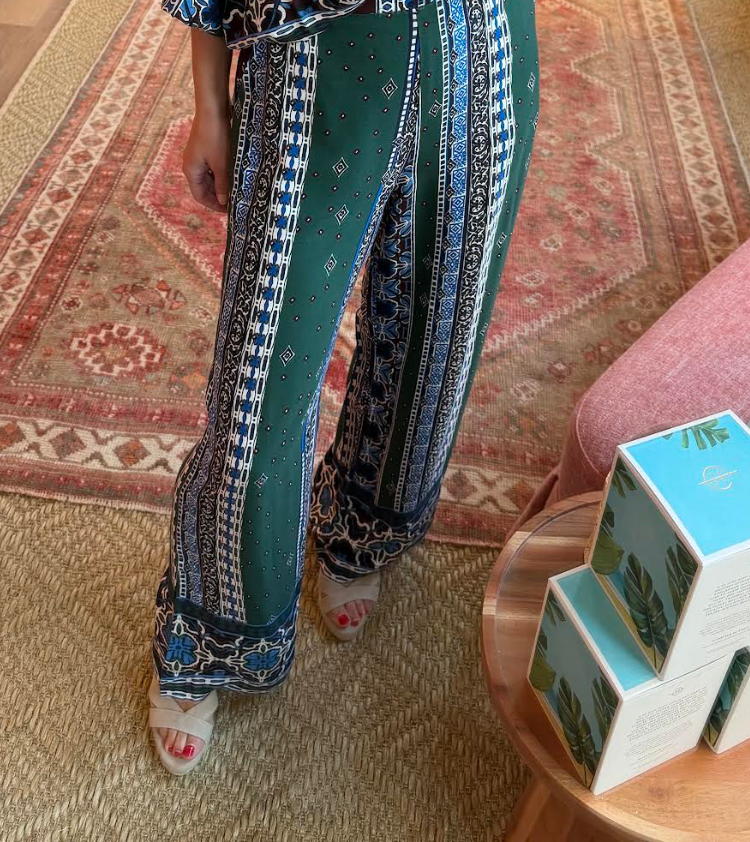 Lucia Pants- Floral Boarders