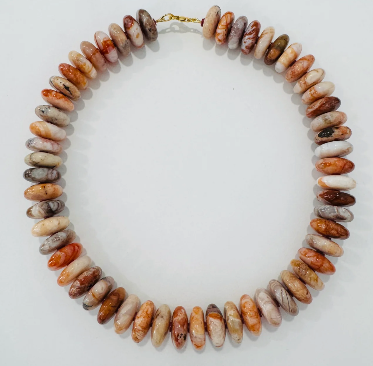 Bamboo Leaf Agate Collar